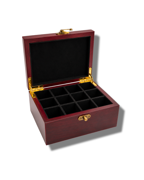 12 Oil Essential Oil Box (Burgundy)